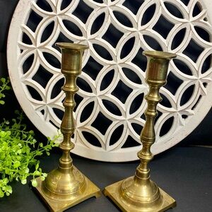 Vintage Brass Candle Holders